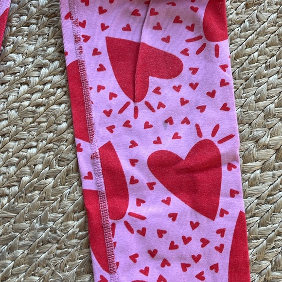 Hanna andersson long John pajamas set —size 8 hearts - Picture 3 of 4